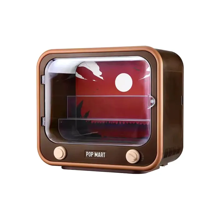 POP MART Dimoo 'Tonight No Sleep' Collection TV Luminous Figure Display Case Model Accessories-1
