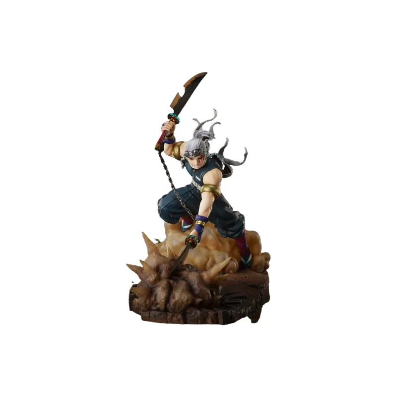 Aniplex+ 1 8 Demon Slayer  Kimetsu No Yaiba Characters Gion Arc Tengen Uzui Scale Figures 28cm-0