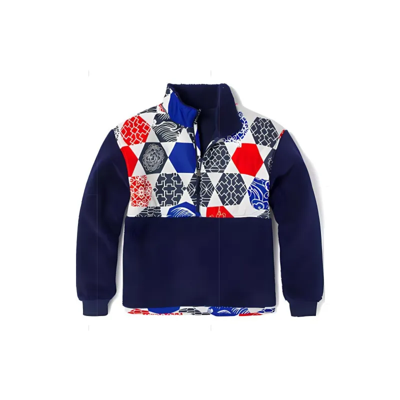 THE NORTH FACE Winter Olympics Limited Collection Velvet-feel Coat Men Blue+Shopping Bag-1
