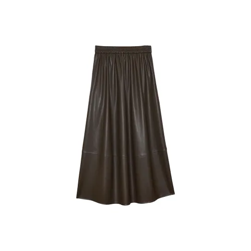 MADALLO Leather Long Skirts Women's