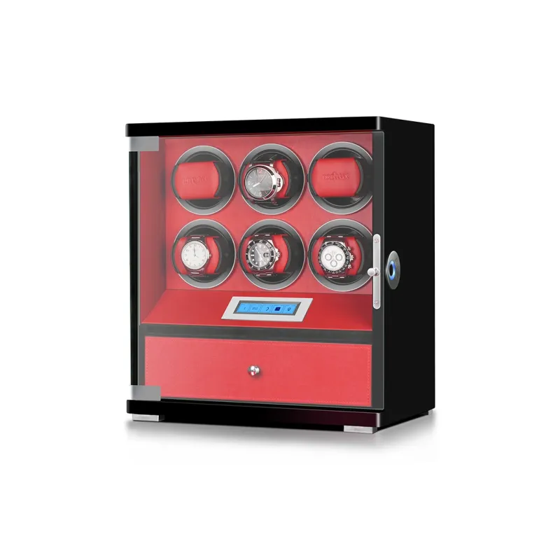 DRIKLUX 6 Epitopes/9 Epitopes Watch Winder Black Red Unisex-2