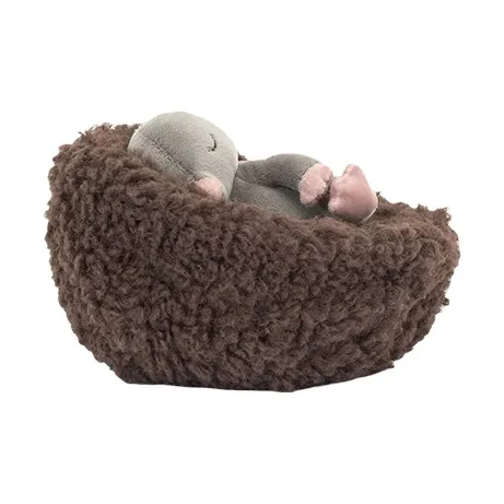 JELLYCAT Forest Animal Collection Hibernating Mole Dolls Plush Doll 12cm High-2