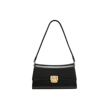Miao Di Cow Leather Handbag, Shoulder Bag, Crossbody Bag Regular Women's Mist White/Obsidian Black