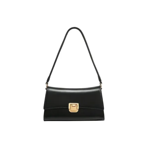 Miao Di Cow Leather Handbag, Shoulder Bag, Crossbody Bag Regular Women's Mist White/Obsidian Black