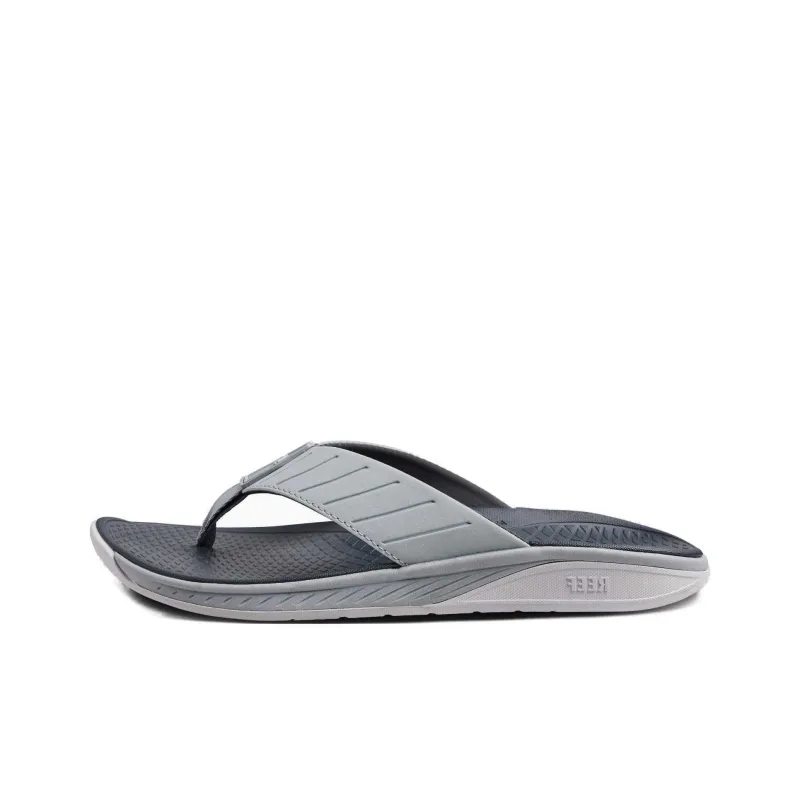 REEF Rubber Sole Odor-Resistant Flip Flops Men Gray-0