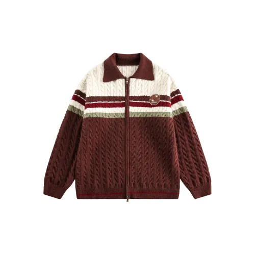 After Home Party Knitwear Unisex Red/White Patchwork