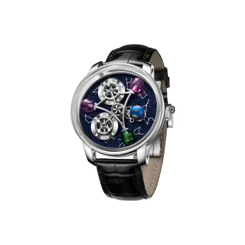 HAEMMER Automatic Mechanical Movement Genuine Leather Strap Men's Watches Cut Out Dial