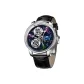H-P6573-White Case Black Dial Black Leather Strap