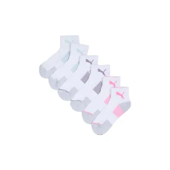PUMA QUARTERHalf-Terry Length Crew Socks Mid-Calf Socks Women's 6 Pack