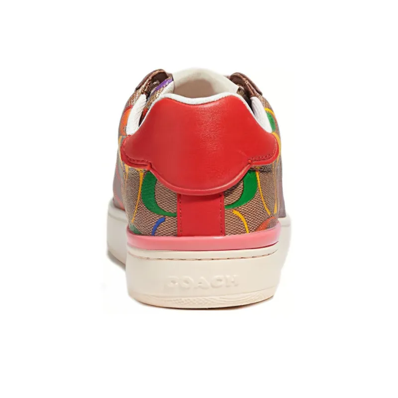 COACH Low Top Stylish Skateboarding Shoes Women's Rainbow-4