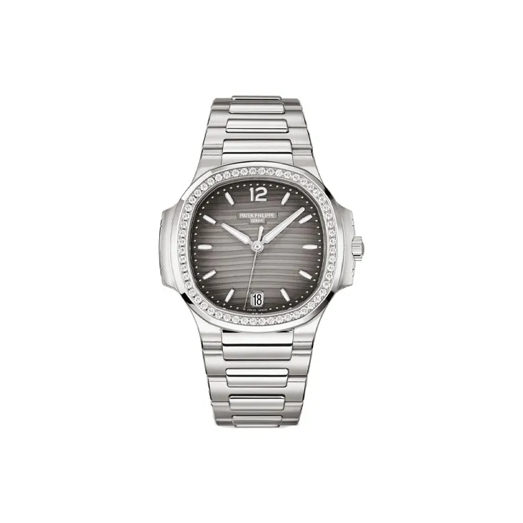PATEK PHILIPPE Sporty Elegant NAUTILUS Series Nautilus Automatic Mechanical Movement Women's Watch 35.2mm Gray Dial-0
