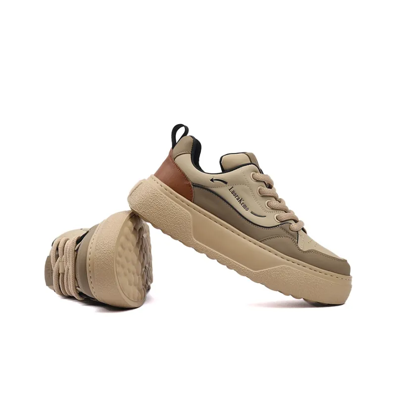 Tide Attack Low Top Skateboard Shoes Men Khaki-4