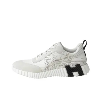 HERMES Bouncing Low Top Casual Shoes Men White