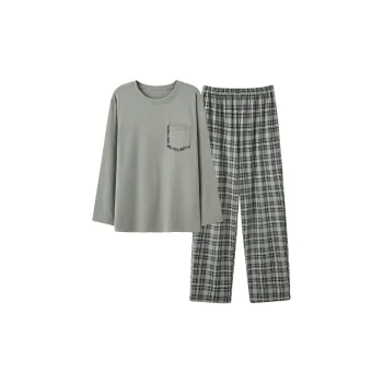 The Story Of The Flower Season Pajama Set Men's Gray