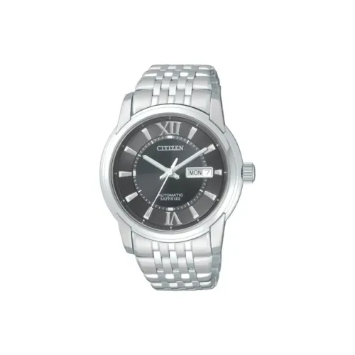 CITIZEN Automatic Mechanical Movement Stainless Steel Strap Watch 40mm Men's Watches Black Dial