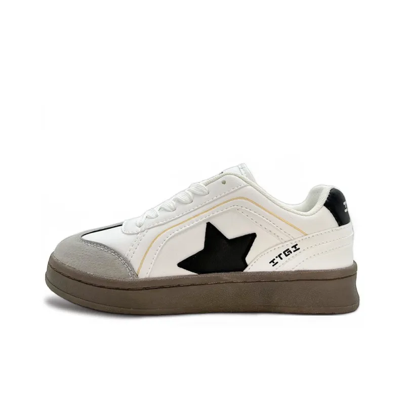 ITGI Anti Slip Wear Resistant Low Top Skateboard Shoes Unisex White Black Gray-0