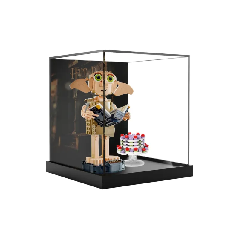 KGBOX Compatibility Building Block 76421 House Elf Dobby Display Case Dust Cover Storage Box Model Accessories-3