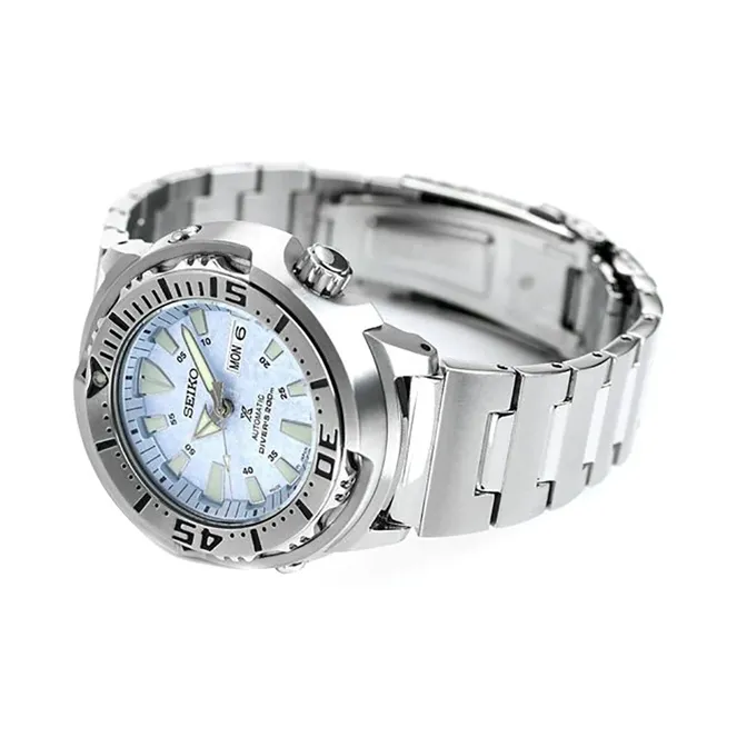 SEIKO Prospe Automatic Mechanical Movement Stainless Steel Strap Watch Men's Watches White Dial-2