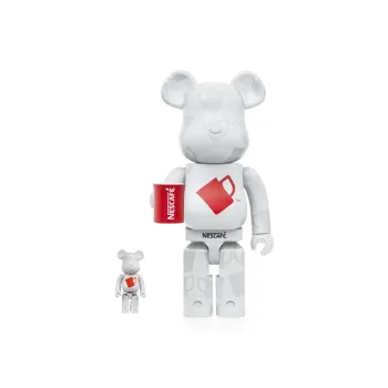 BE@RBRICK 400%100% Red Coffee Cup Trendy Figures 7cm/28cm