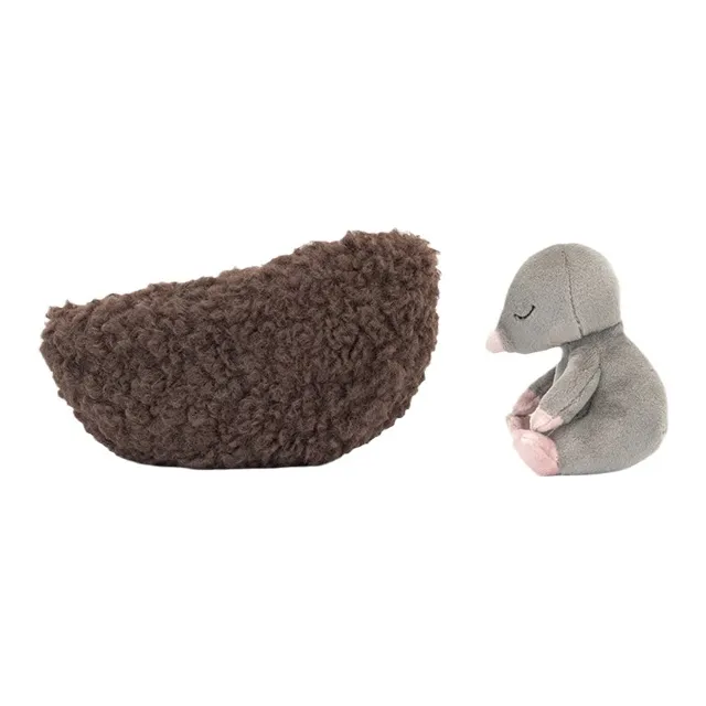JELLYCAT Forest Animal Collection Hibernating Mole Dolls Plush Doll 12cm High-4