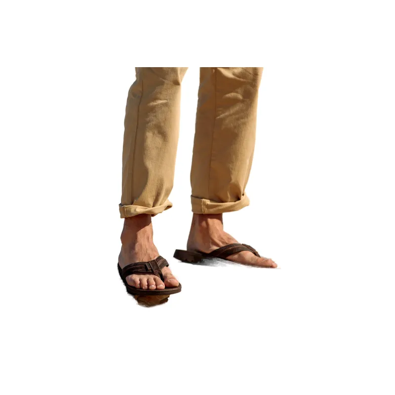 REEF Rubber Sole Quick Dry Flip Flops Men Brown-8