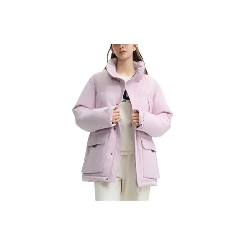 FILA ORIGINALE Down Jacket Unisex Dark Plum Pink-1