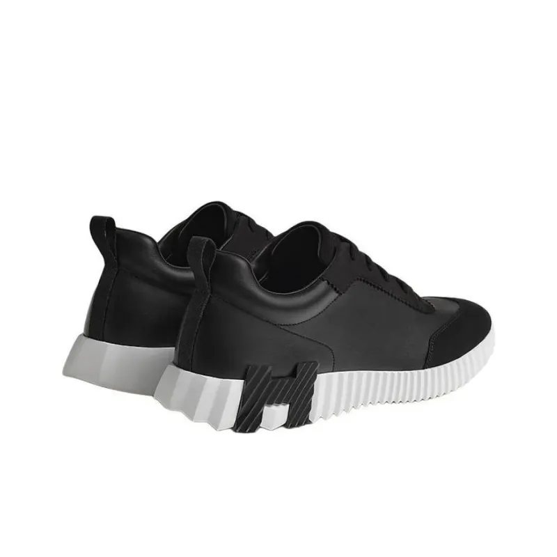 HERMES Bouncing Low Top Casual Shoes Men Black-2