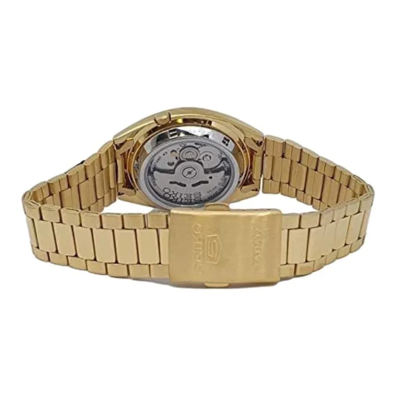 SEIKO Automatic Mechanical Movement Stainless Steel Strap Watch Men's Watches Gold Dial SNXS80J5-2