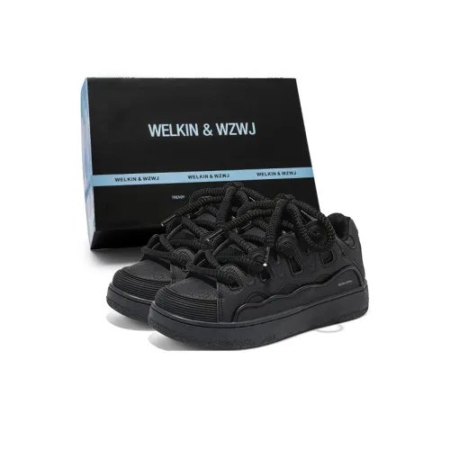 WELKIN&WZWJ Skateboard Shoes Unisex Low-Top Black