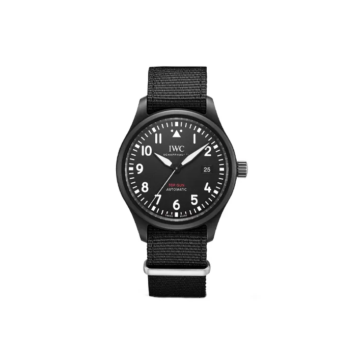 IWC PILOT Collection Automatic Mechanical Movement Men's Watches Watch 41mm Black Dial Ceramic Watch Case Rubber Strap-0