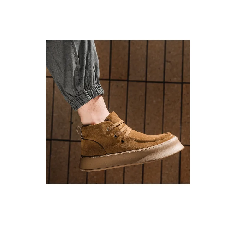 MODENGPAN Men's Casual Shoes Men Mid Top-9