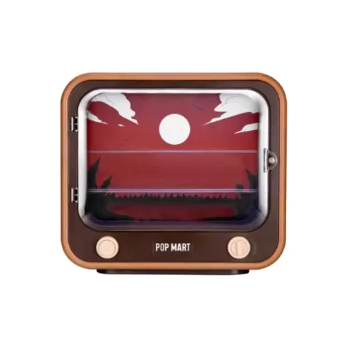 POP MART Dimoo 'Tonight No Sleep' Collection TV Luminous Figure Display Case Model Accessories