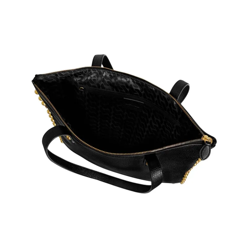 REBECCA MINKOFF Genuine Leather Tote Bag Shopping Bag Shoulder Bag Handbag Women's Black-2