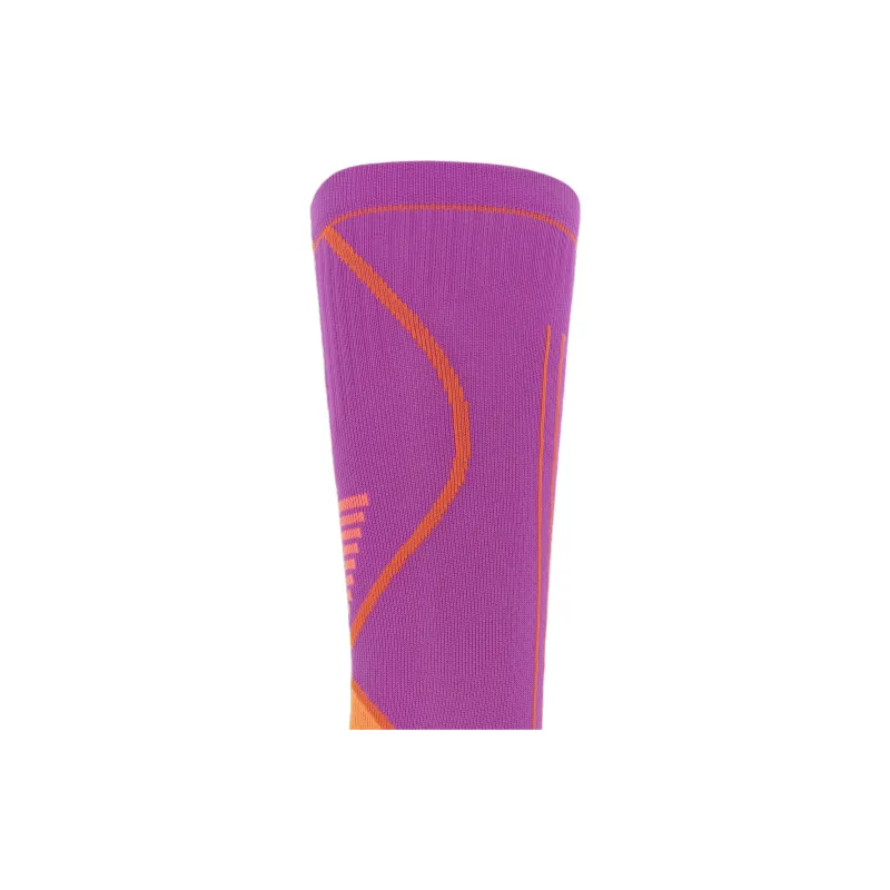 Adidas Knee-High Socks Women's 1 Pack Vibrant Orange With Purple Signal Mix-1