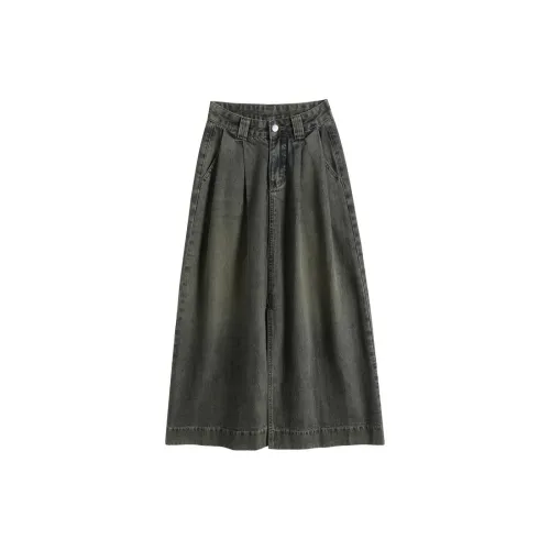 KAISER Denim Long Skirts Women's Concrete Gray