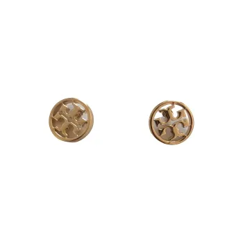TORY BURCH Miller Double T Logo Plaque Stud Earrings
