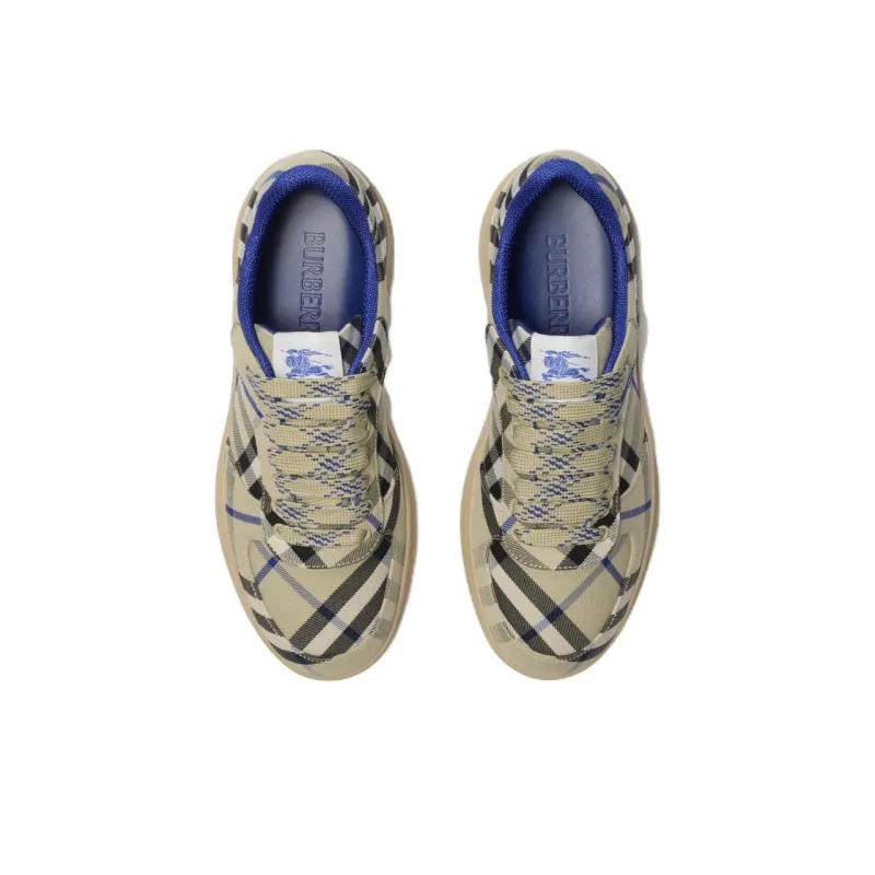 Burberry Terrace Low Top Skateboard Shoes Women's Blue-4
