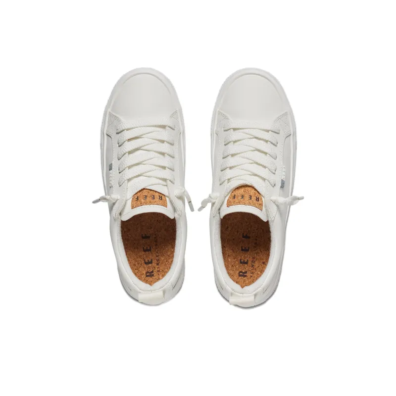REEF Slip-Resistant Low-Top Skateboard Shoes Women's White-3