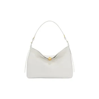 Furla Leather Handbag Shoulder Bag Large Size Women's White