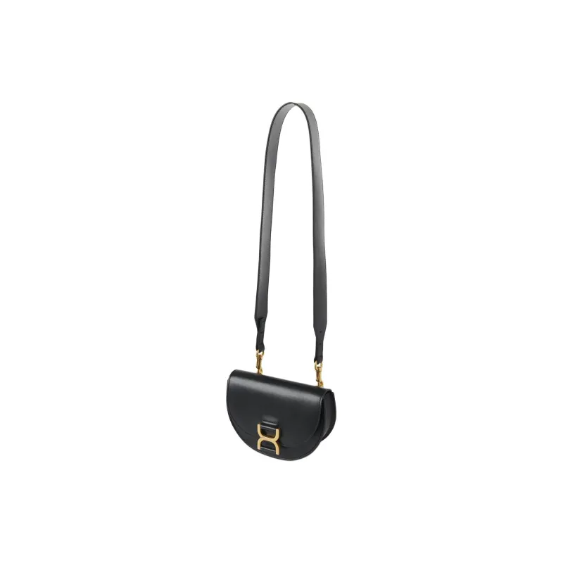 Chloe Marcie Cow Leather Shoulder Bag Crossbody Bag Mini Women's Black-1
