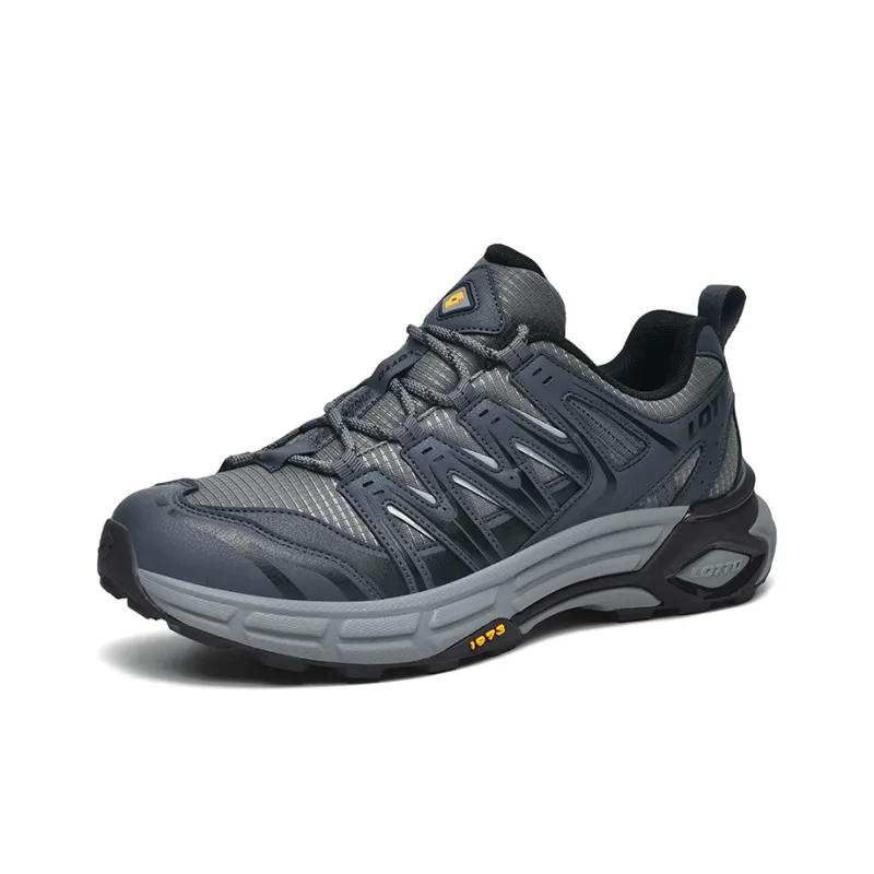 LOTTO Joy Journey Anti Slip Wear Resistant Low Top Outdoor Sports Hiking Trekking Shoes Men Dark Gray-1