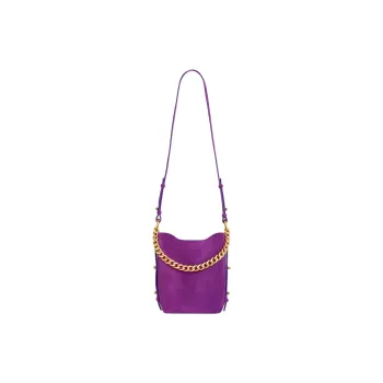 REBECCA MINKOFF Suede Bucket Bags Shoulder Bag Crossbody Bag Small Size Women's Purple