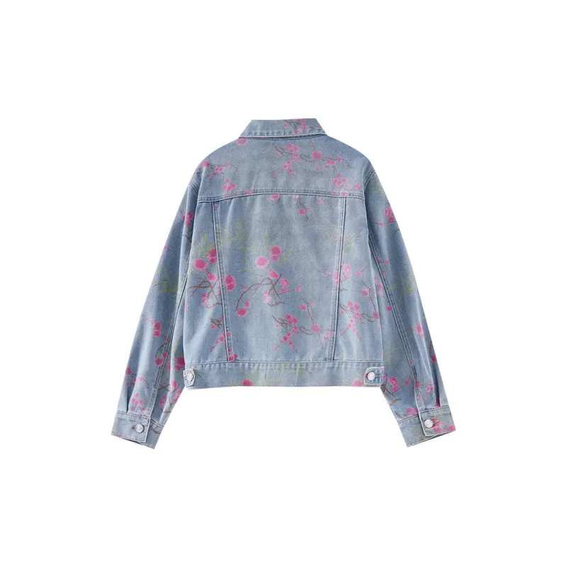 OUNIXUE Denim Jackets Women's Multicolor-1