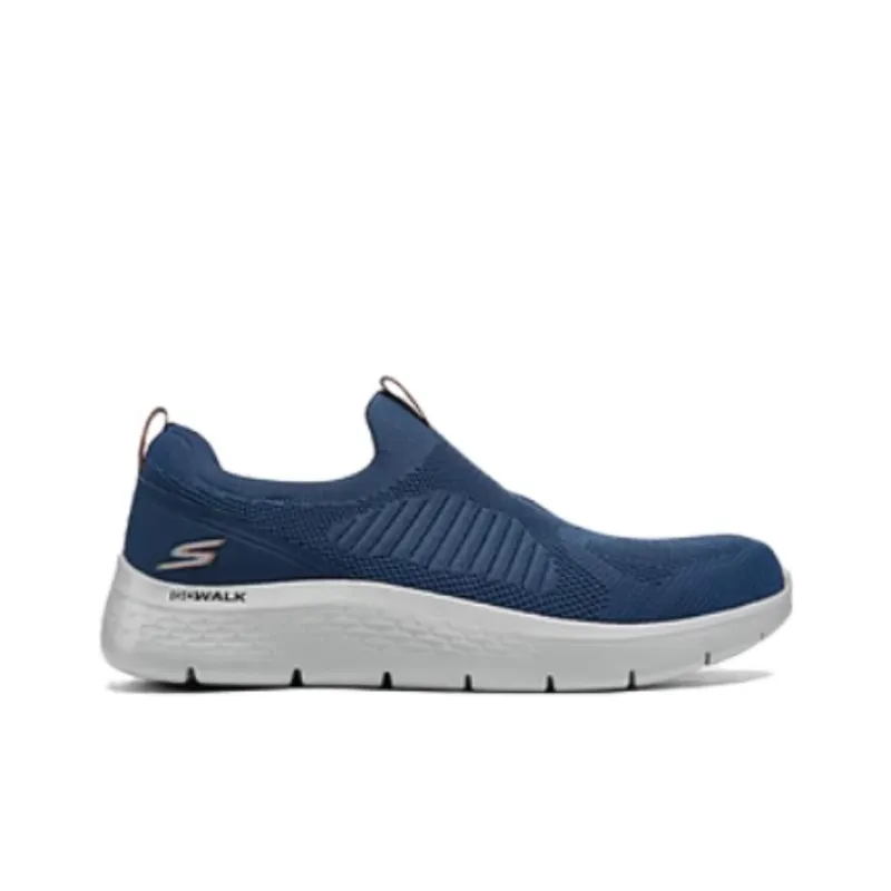 Skechers Go Walk Fle Breathable And Resilient Low Top Casual Shoes Men Blue White-1