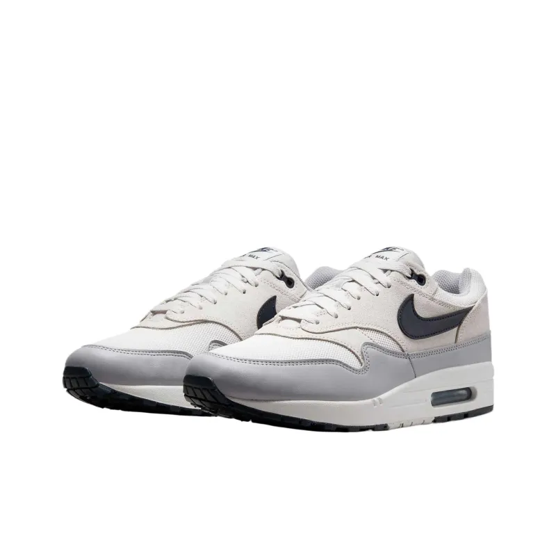 Nike Air Max 1 Slip Resistant Low Top Running Shoes Men White-2