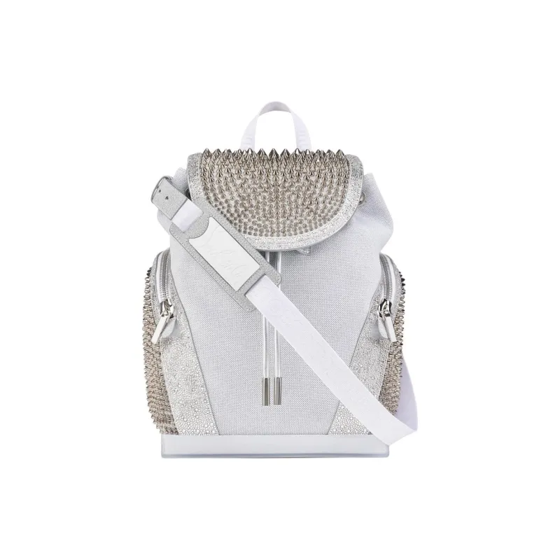 CL LUBOTING Cow Leather Backpack Men White-0