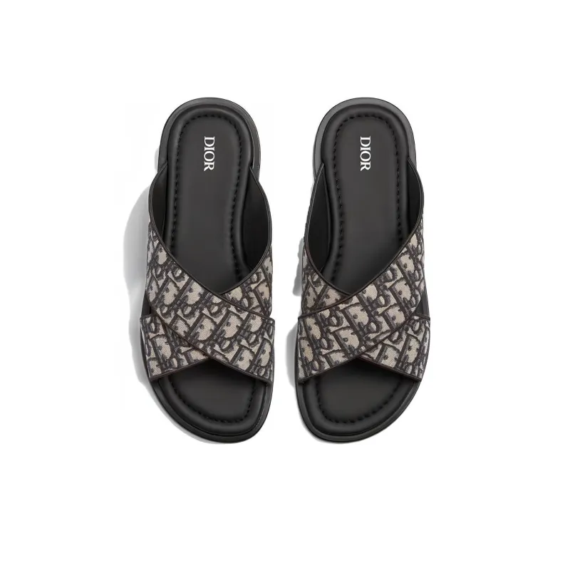 DIOR Alias Sandals Blue Oblique-3