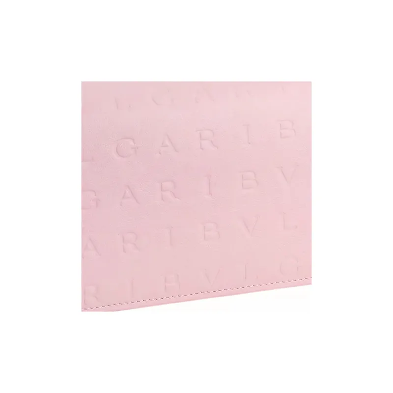 BVLGARI Calfskin Wallets Shoulder Bag Crossbody Bag Women's Pink-3