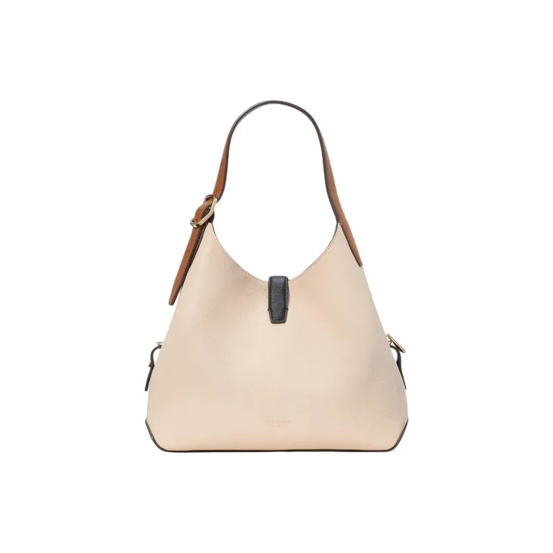 Kate Spade Litchi Grain Cow Leather One Shoulder Handbag Medium Size Women's Ivory-2