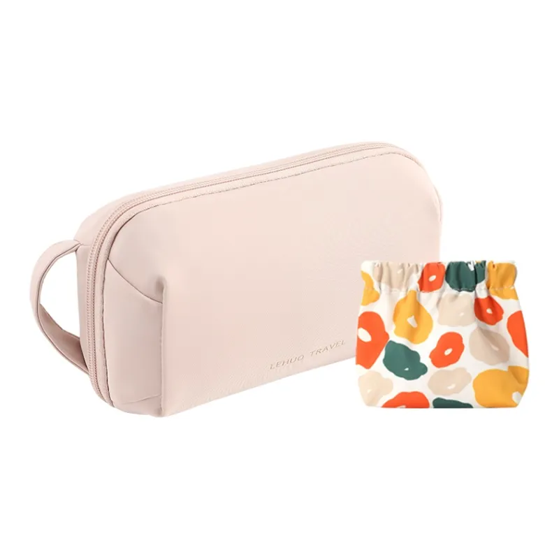 LOHAS Travel PVC Leather Makeup Bag Medium Size Unisex Multicolor-4